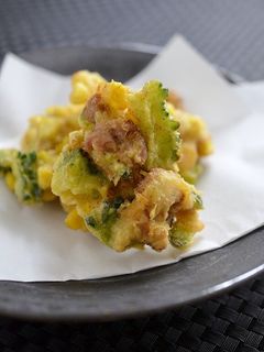 ゴーヤーとコーンと豚ばらで夏のかき揚げ-レシピのメイン写真