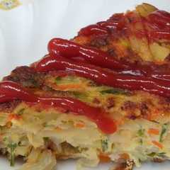 รูปของ 野菜たっぷりスペイン風オムレツ