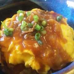 ハヤシオムライス丼-レシピのメイン写真