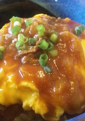 ハヤシオムライス丼-レシピのメイン写真