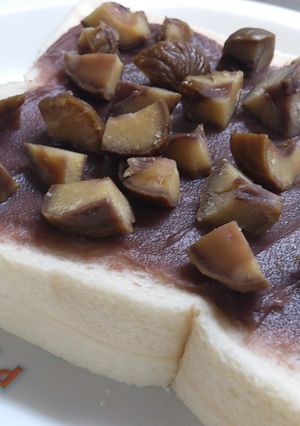 あんクリームの甘栗のせ食パン-レシピのメイン写真