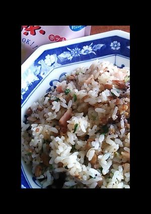 納豆ベーコンゆかりチャーハン-レシピのメイン写真