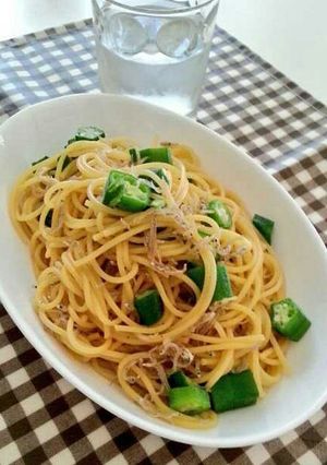 オクラとおじゃこの和風パスタ-レシピのメイン写真