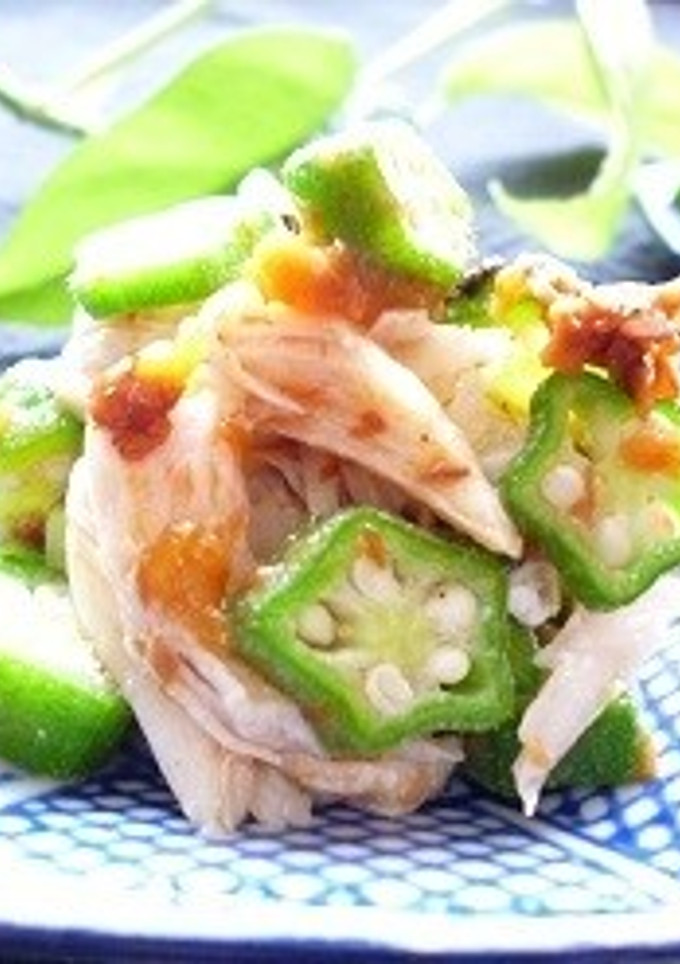 オクラと鶏ささみの梅風味和え-レシピのメイン写真