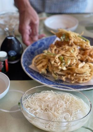 たまねぎと桜えびのかき揚げそうめん-レシピのメイン写真