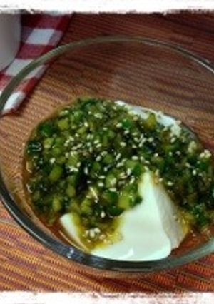 おつまみに！冷奴キュウリあんかけ-レシピのメイン写真