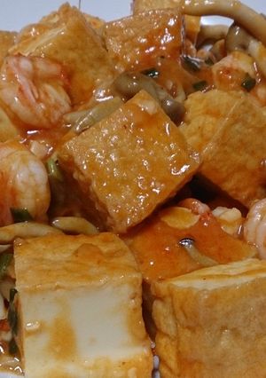 ボリューム満点♪厚揚げのエビチリ-レシピのメイン写真
