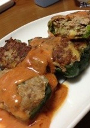 意外！じゃが芋入れる？ピーマンの肉詰め☆-レシピのメイン写真