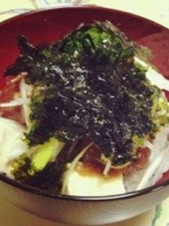 韓国風まぐろ豆腐丼-レシピのメイン写真
