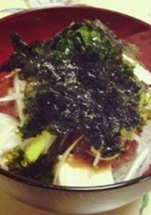 韓国風まぐろ豆腐丼-レシピのメイン写真