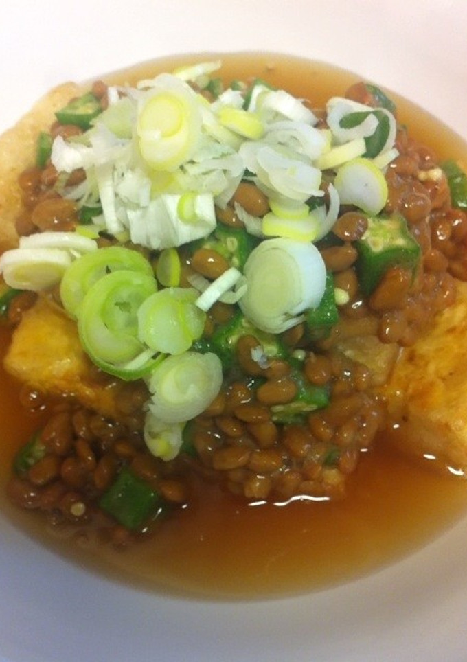 オクラ納豆のとろとろ揚げ出し豆腐-レシピのメイン写真