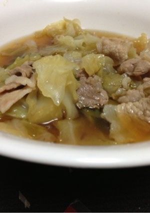 豚肉とキャベツの即席煮物-レシピのメイン写真