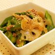 オクラと蓮根の梅わさび胡麻和え