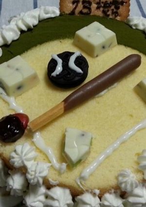 簡単！デコ甲子園ケーキ-レシピのメイン写真