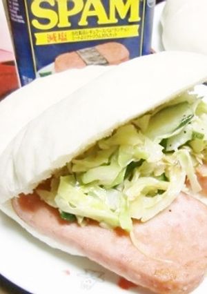 暑い夏キャベツとスパムのピタパンサンド-レシピのメイン写真