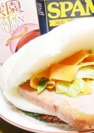 暑い夏、レタス人参スパムのピタパンサンド-レシピのメイン写真