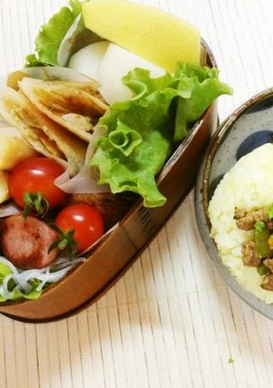 カレーそぼろのカラフル弁当-レシピのメイン写真
