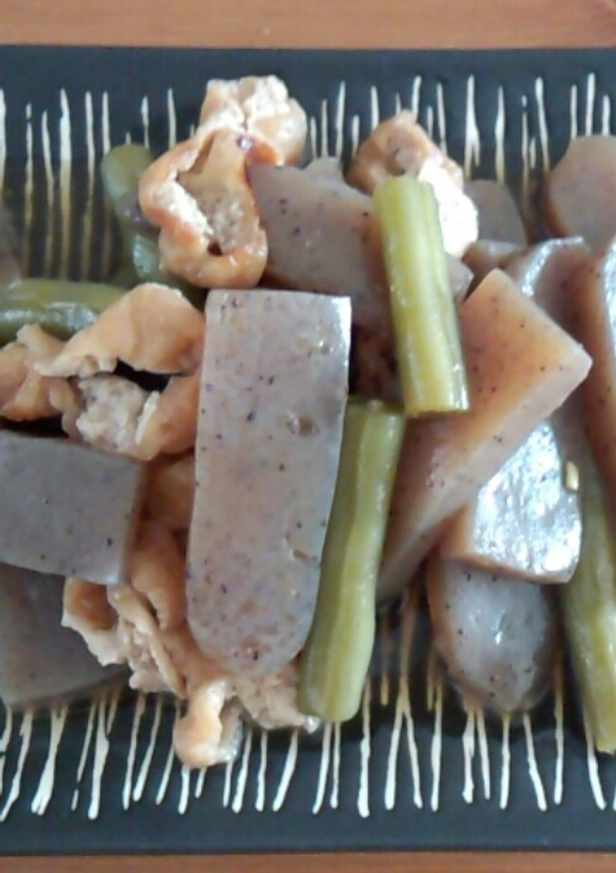 こんにゃくといんげんの炒め煮-レシピのメイン写真