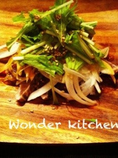 カツオのたたき〜ニンニクスタミナ中華味〜-レシピのメイン写真