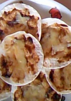 佃煮使って餃子の皮で簡単ピザ-レシピのメイン写真