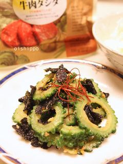 ゴーヤと海苔のダシダ炒め-レシピのメイン写真