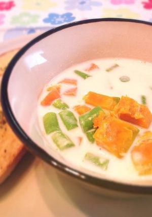 レンジだけで☆野菜のチーズクリームスープ-レシピのメイン写真