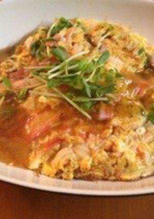 豆苗入りかに玉-レシピのメイン写真