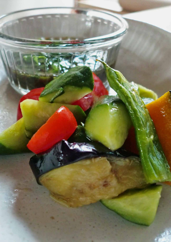 夏野菜の素揚げを冷凍★冷たいサラダ-レシピのメイン写真