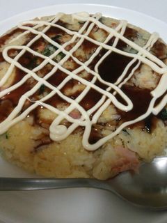 焼卵かけご飯のお好み焼き風-レシピのメイン写真