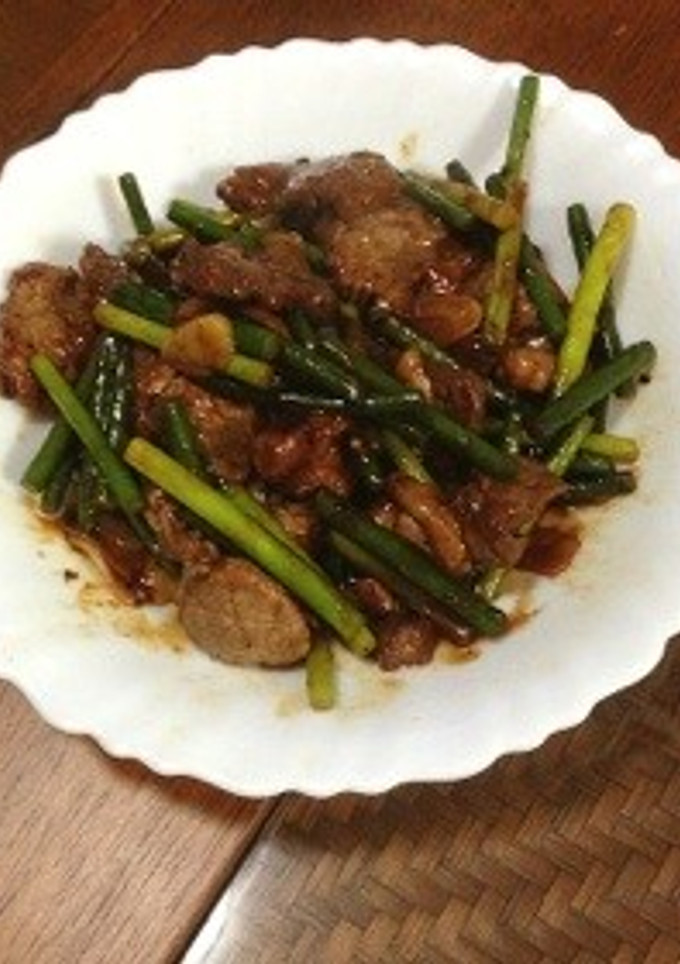 旨！美味！牛肉とにんにくの芽のウマ炒め-レシピのメイン写真
