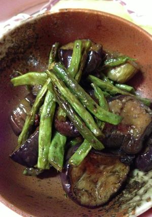 ナスとインゲンの豆豉醬炒め-レシピのメイン写真