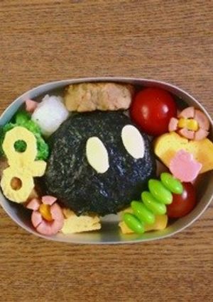 スーパーマリオ*ボム兵海苔弁当-レシピのメイン写真