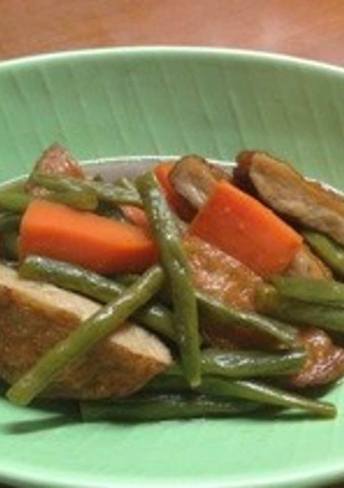 いんげんとさつま揚げの煮物-レシピのメイン写真