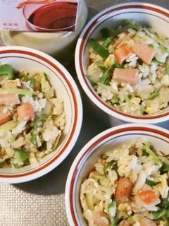 ピーマンとらっきょう入りの、炒飯サラダ-レシピのメイン写真