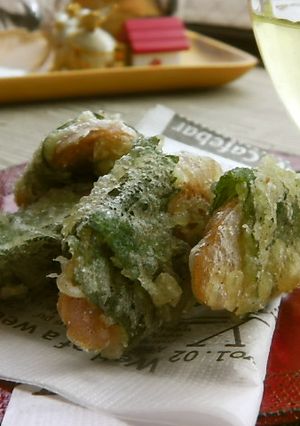 魚肉ソーセージの大葉巻天ぷら♬-レシピのメイン写真