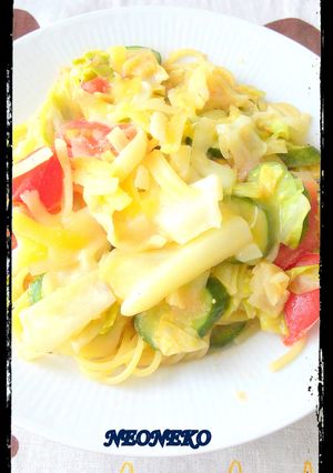 夏野菜のパスタ☆ズボラ飯-レシピのメイン写真