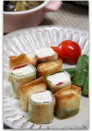 あっさり・さっぱり　豆腐の梅しそ春巻き-レシピのメイン写真