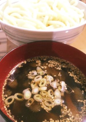うどん つけ汁(ナス、マイタケ、玉ねぎ)-レシピのメイン写真