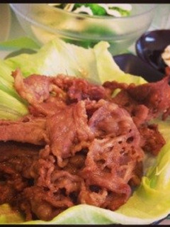 牛肉の甘辛焼きレタス包み☆-レシピのメイン写真