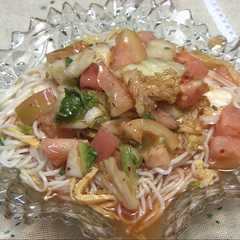 おは土「トマトキムチそうめん」-レシピのメイン写真