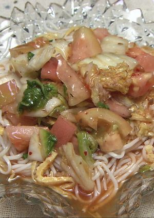 おは土「トマトキムチそうめん」-レシピのメイン写真