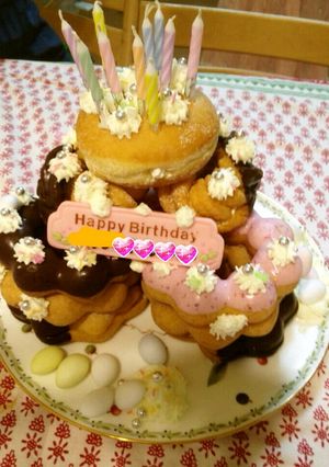 お誕生日やクリスマスに！ドーナツタワー。-レシピのメイン写真