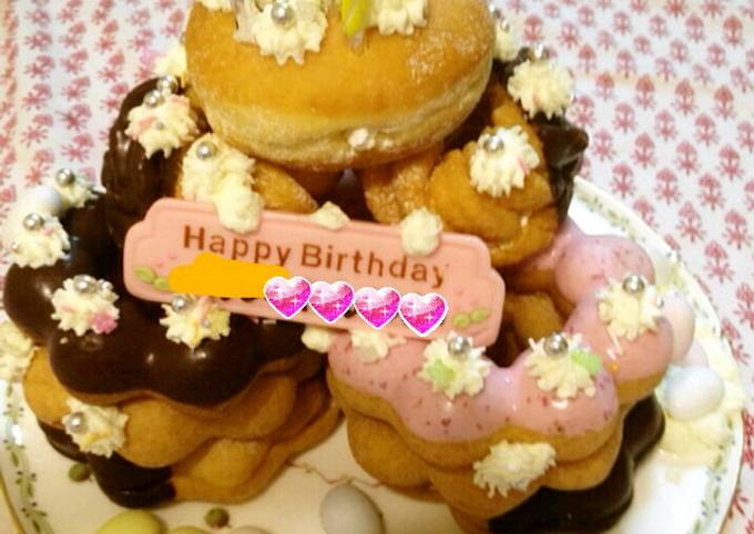 誕生日 お誕生日やクリスマスに！ドーナツタワー。 by みすたあ☆ 【クックパッド】 簡単おいしいみんなのレシピが392万品