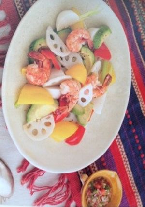 えびと蒸し野菜のサルサソース-レシピのメイン写真