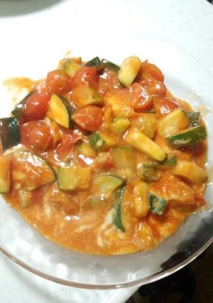 簡単ズッキーニのトマト炒め-レシピのメイン写真