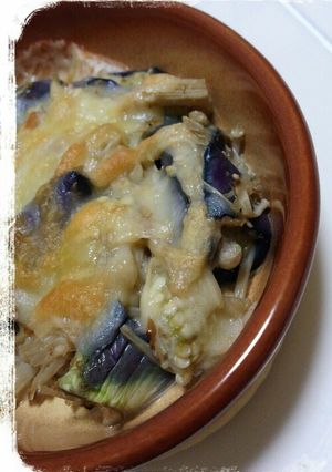とろ～り★茄子とえのきの和チーズ焼き-レシピのメイン写真