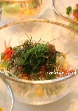 簡単夏のヘルシーメニューそうめんサラダ　-レシピのメイン写真