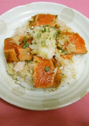 ♪サーモンの炙りおろし丼♪-レシピのメイン写真