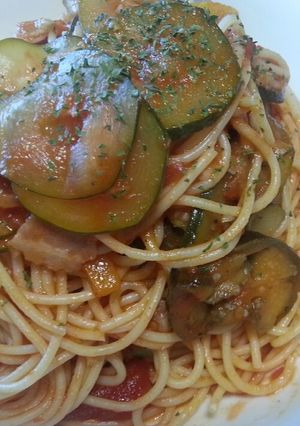 ナスとズッキーニおもてなしトマパスタ★-レシピのメイン写真