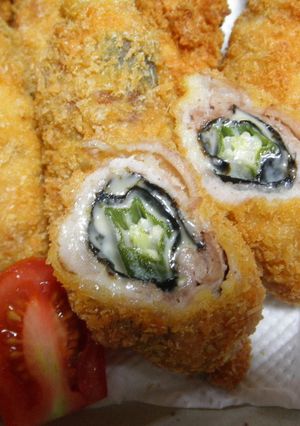 オクラの肉巻きフライ-レシピのメイン写真